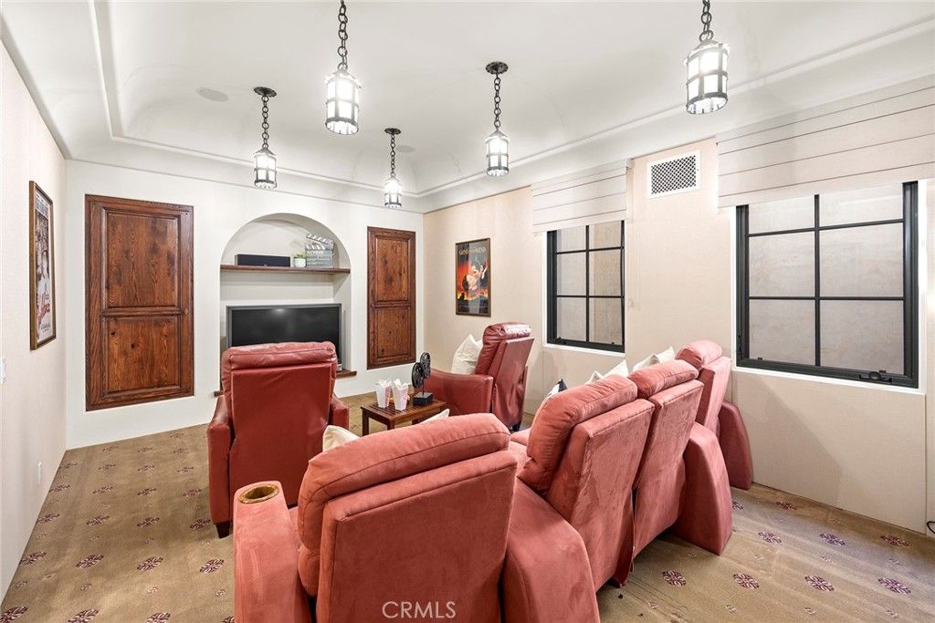 Fireplace, Interior, Living room, Pendant Lights, Wood Texture Flooring