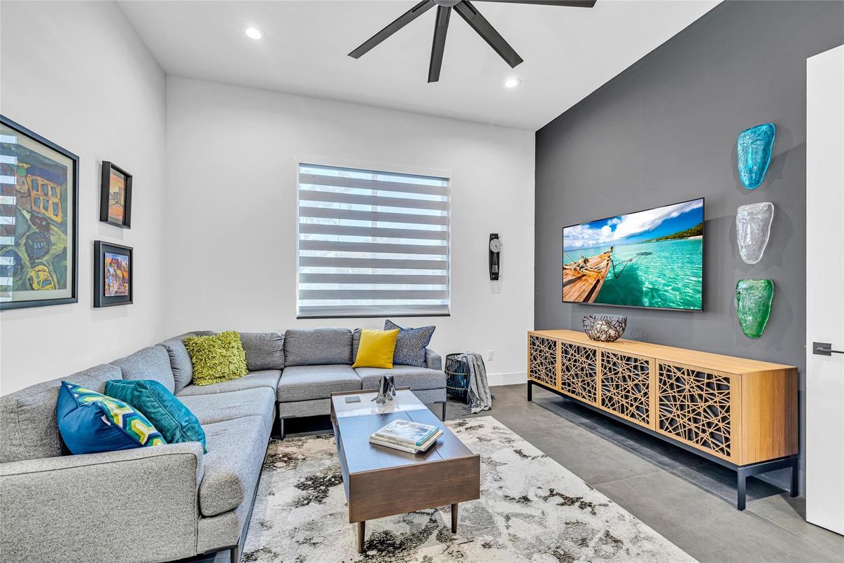 Interior, Living room, Recessed Lighting