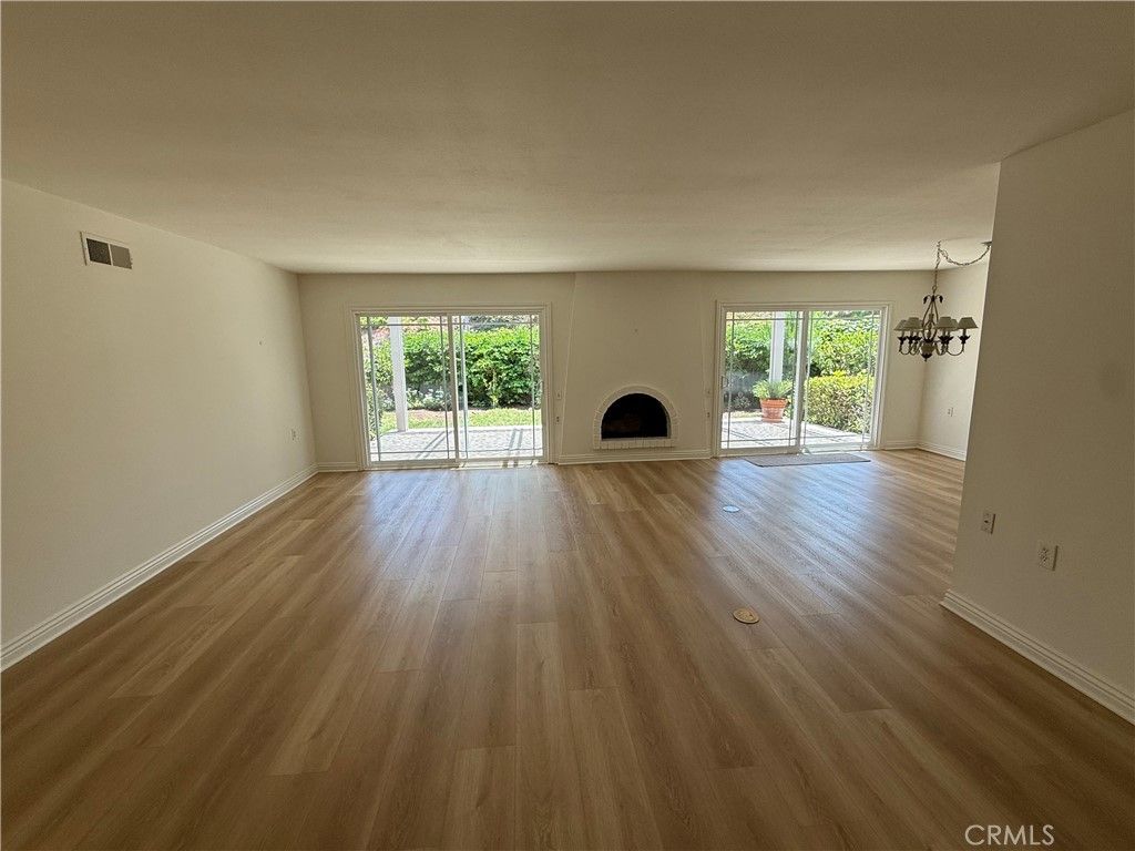Empty room, Fireplace, Interior, Wood Texture Flooring
