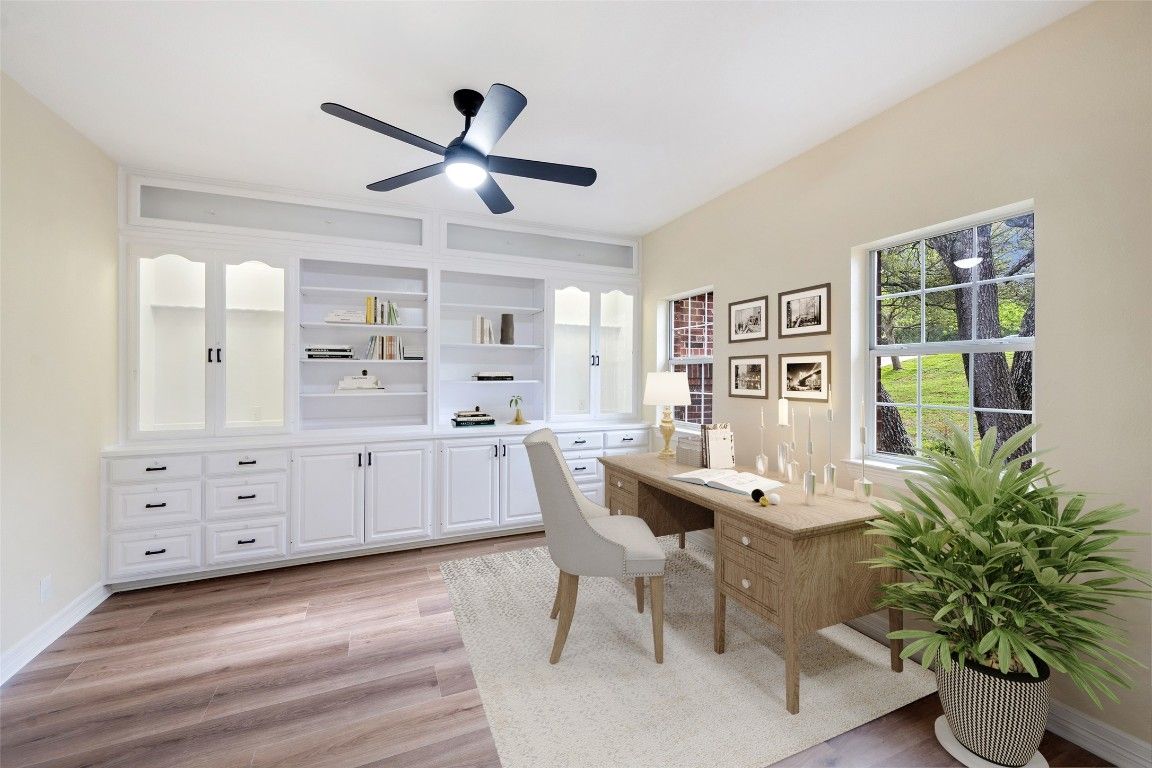Home Office, Interior, Wood Texture Flooring