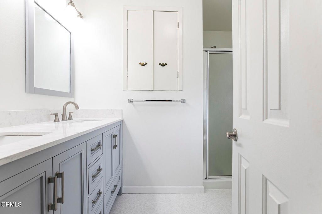 Bathroom, Dual Sink Vanities, Glass Shower, Interior