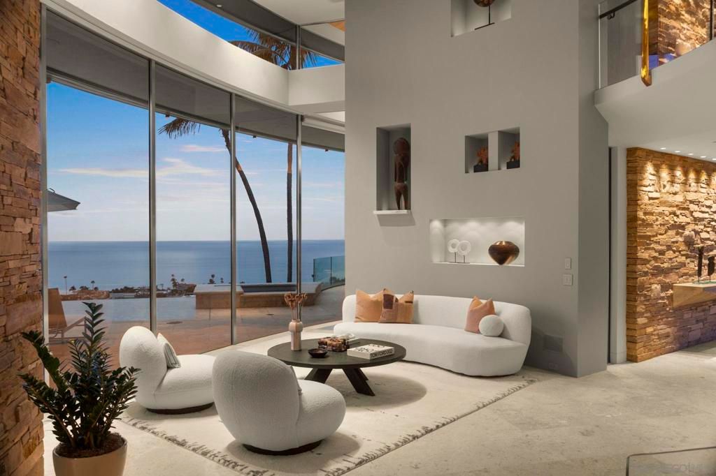 Interior, Living room, Stone Walls, Water