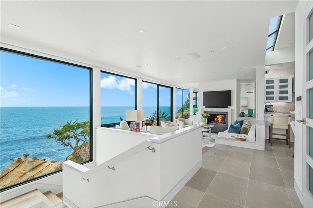 Fireplace, Interior, Living room, Recessed Lighting, Water