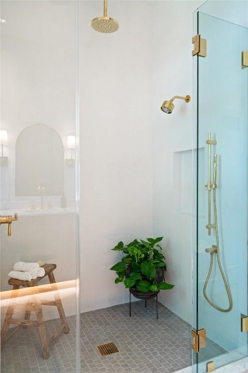 Bathroom, Glass Shower, Interior