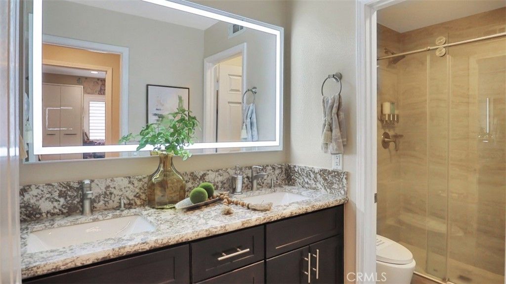 Bathroom, Dual Sink Vanities, Glass Shower, Interior