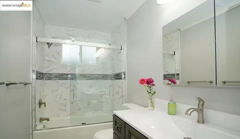 Bathroom, Glass Shower, Interior, Marble Walls