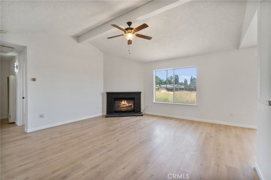 Empty room, Fireplace, Interior, Wood Texture Flooring