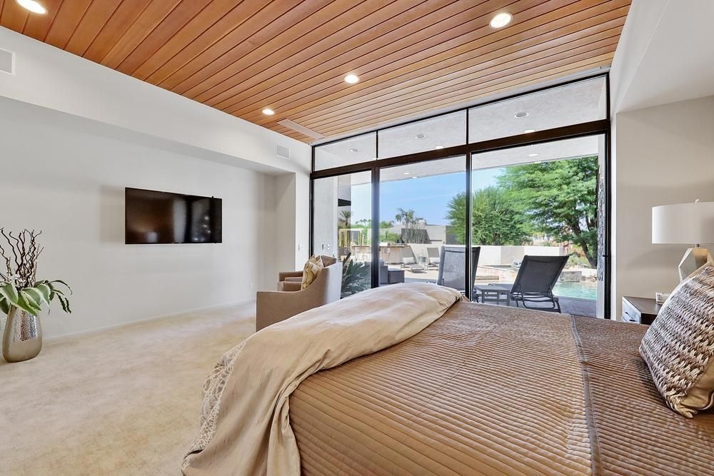 Bedroom, Interior, Recessed Lighting, Wooden Ceilings