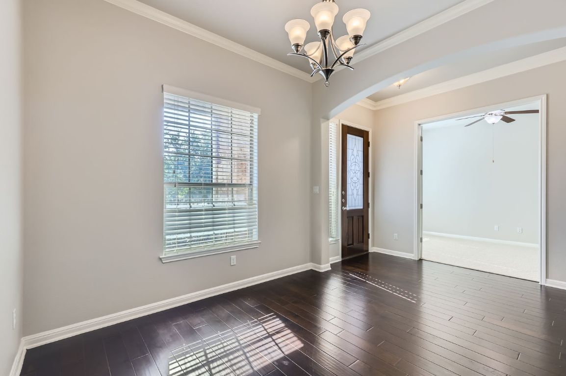 Chandelier, Empty room, Interior, Wood Texture Flooring