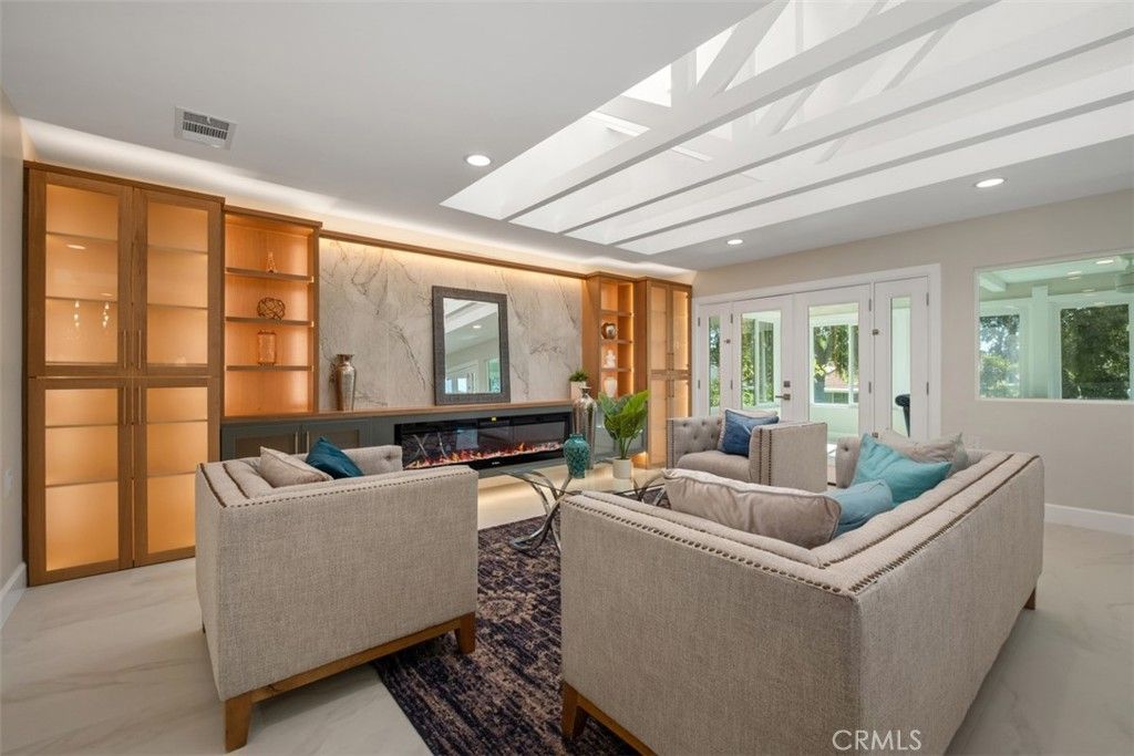 Fireplace, Interior, Living room, Marble, Marble Walls, Recessed Lighting