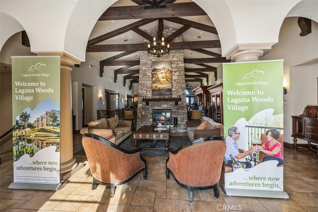 Fireplace, Interior, Living room, Recessed Lighting, Stone Walls, Wooden Beams