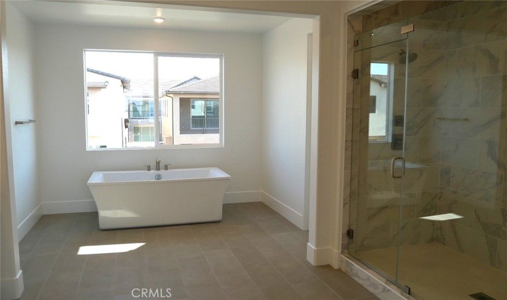 Bathroom, Free Standing Baths, Glass Shower, Interior, Marble Walls