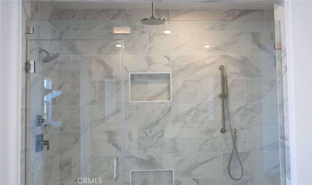 Bathroom, Glass Shower, Interior, Marble Walls