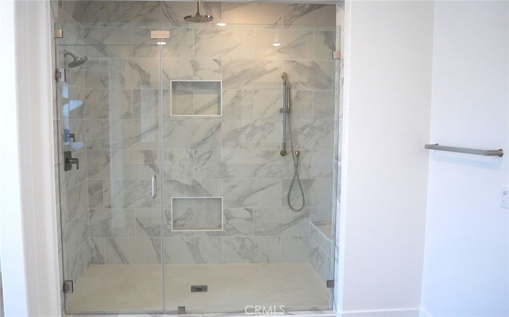 Bathroom, Glass Shower, Interior, Marble Walls