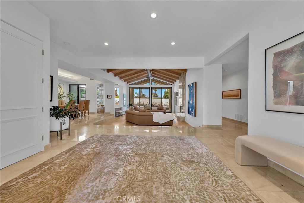 Interior, Living room, Recessed Lighting, Wooden Beams