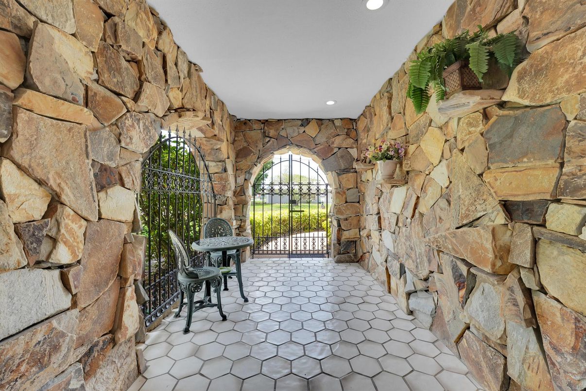 Interior, Recessed Lighting, Stone Walls