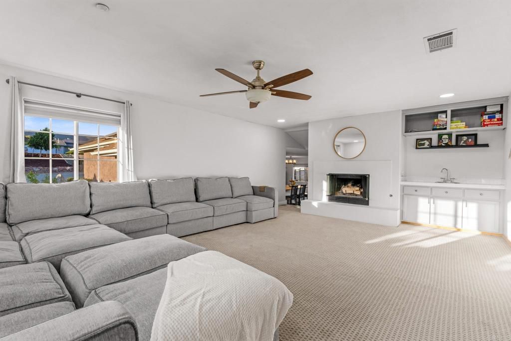Fireplace, Interior, Living room, Recessed Lighting