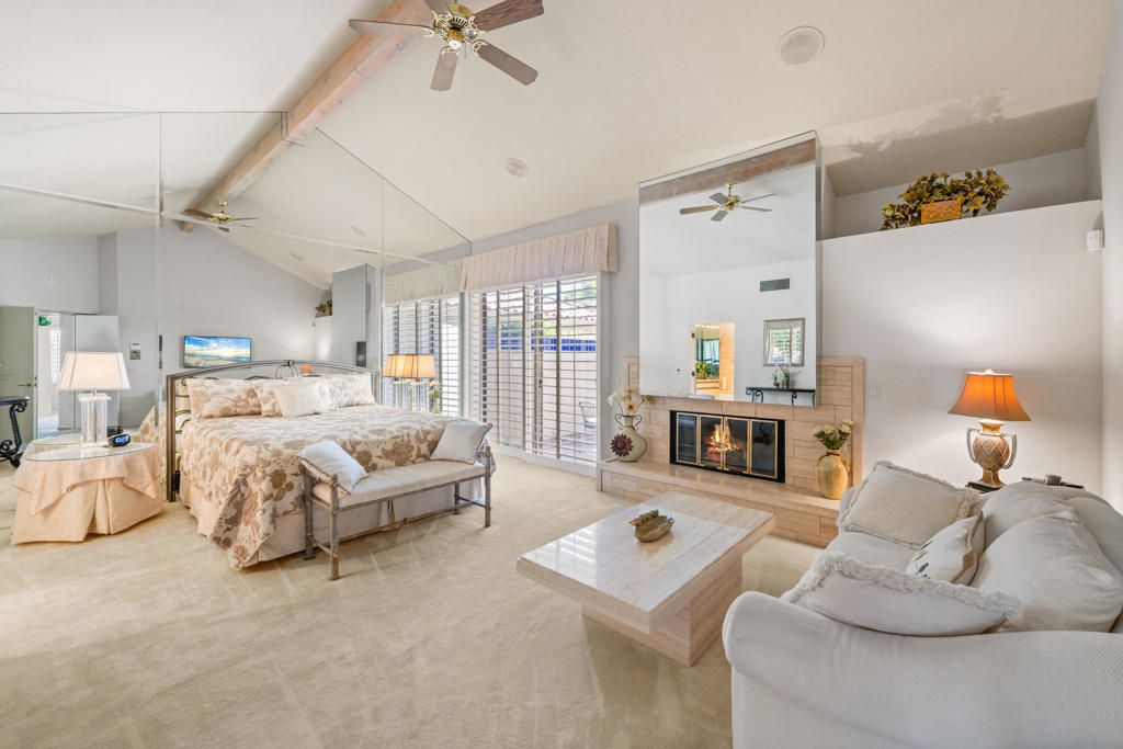Bedroom, Fireplace, Interior, Living room, Wooden Beams