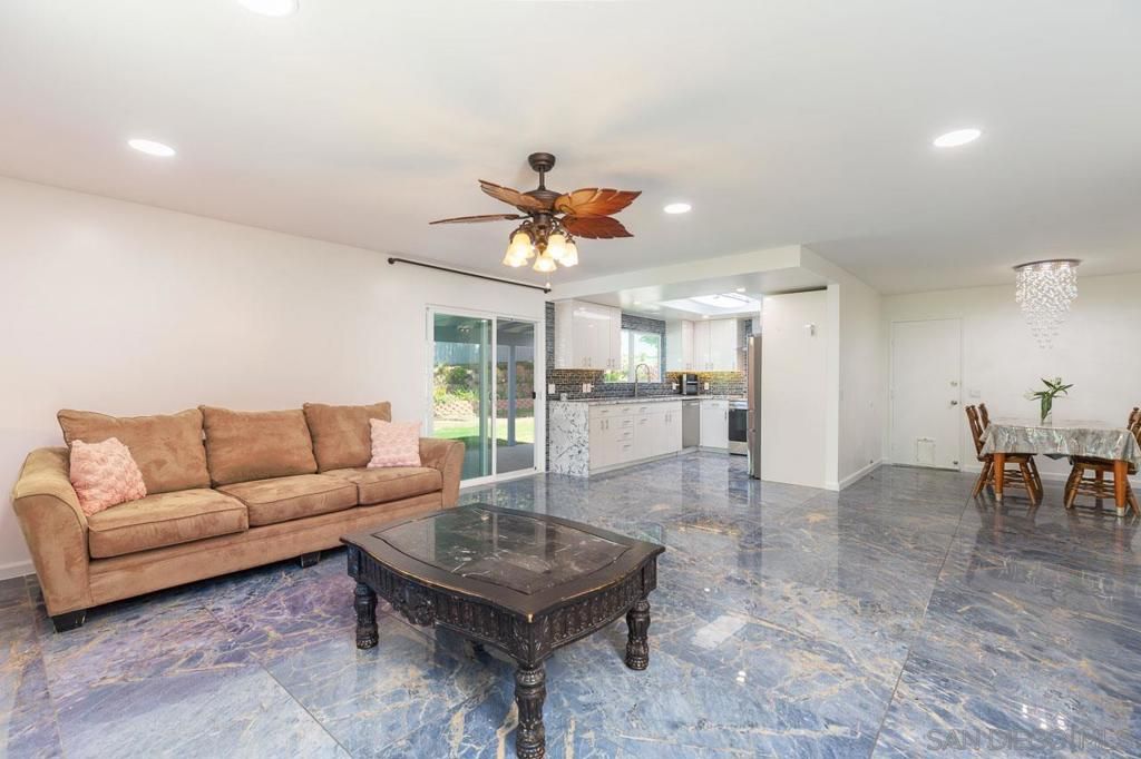 Dining room, Interior, Kitchen, Living room, Recessed Lighting