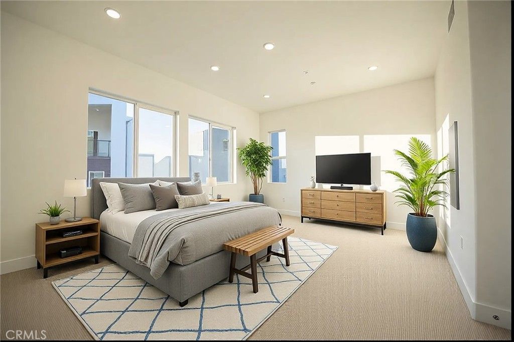 Bedroom, Interior, Recessed Lighting