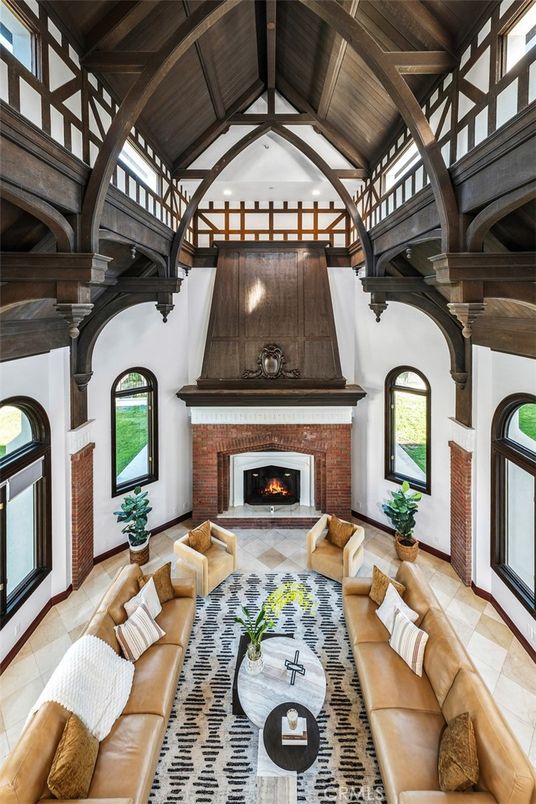 Fireplace, Interior, Living room, Wooden Beams, Wooden Ceilings