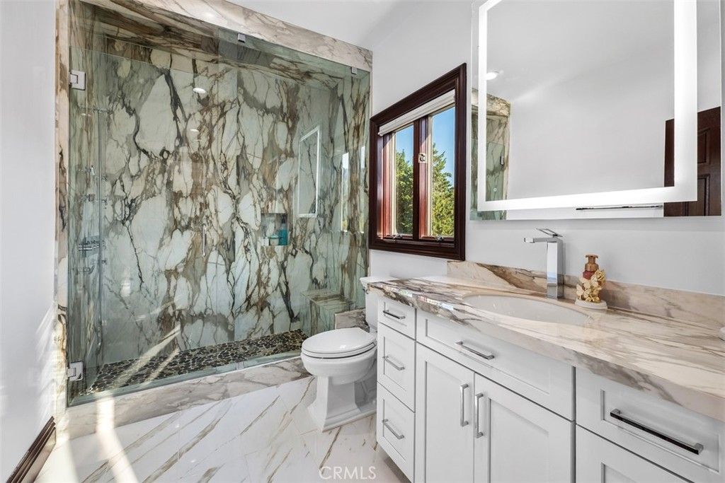 Bathroom, Glass Shower, Interior, Marble, Marble Walls