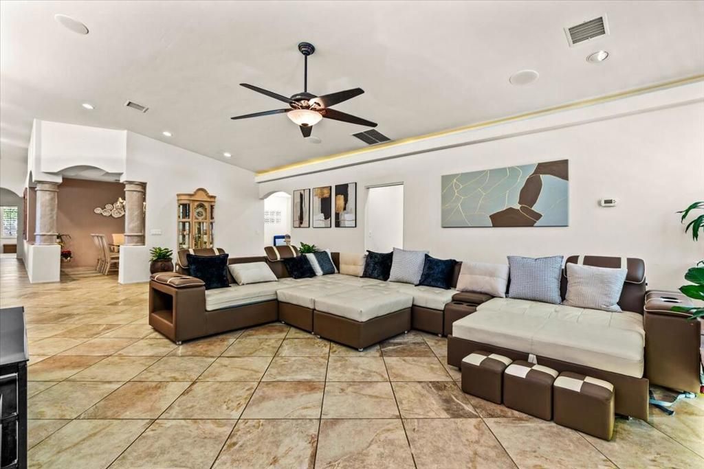 Interior, Living room, Recessed Lighting
