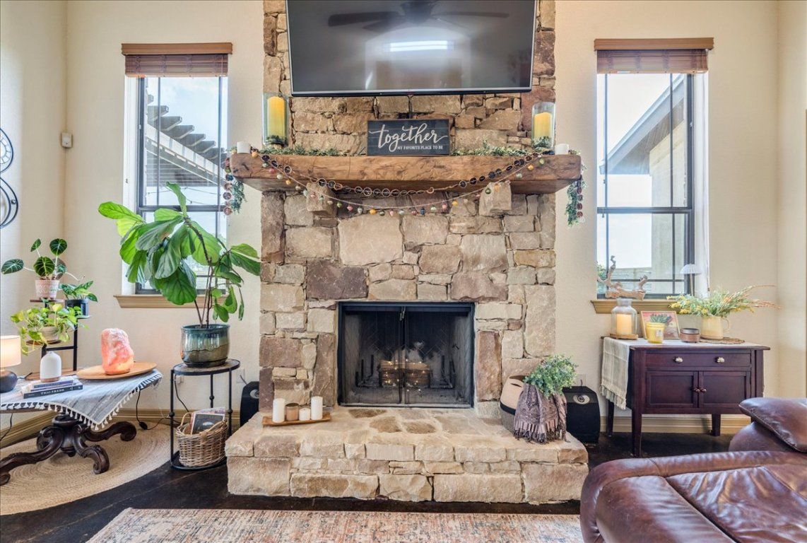 Fireplace, Interior, Stone Walls