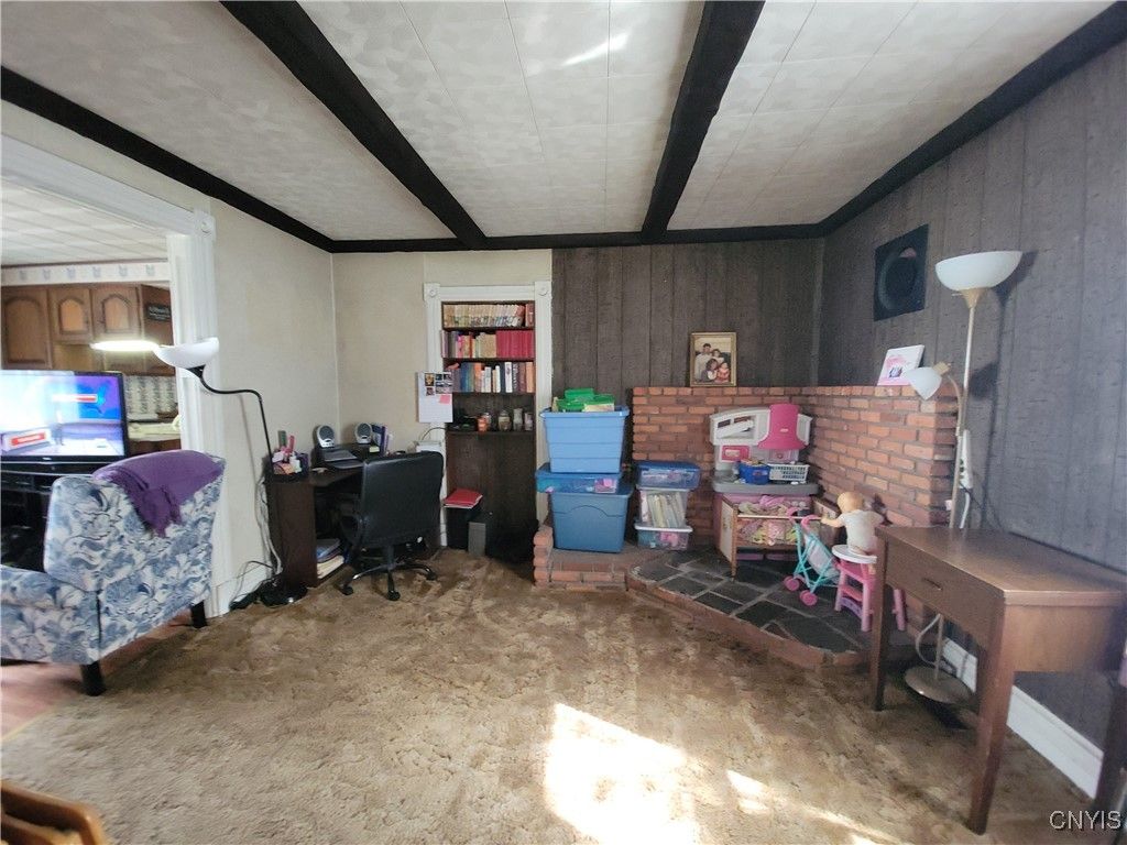 Home Office, Interior, Stone Walls