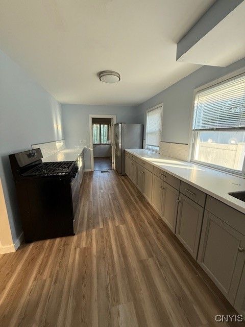 Interior, Kitchen, Wood Texture Flooring