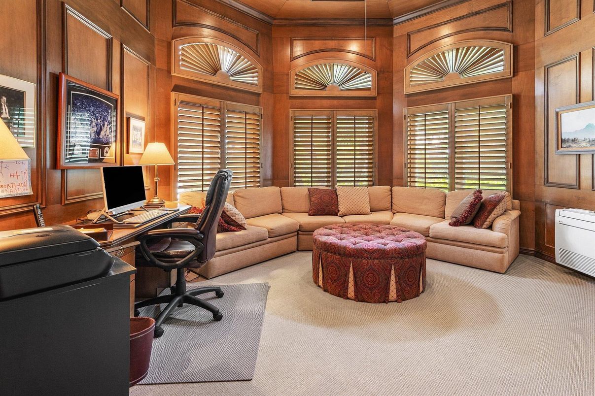 Home Office, Interior, Living room, Wooden Walls