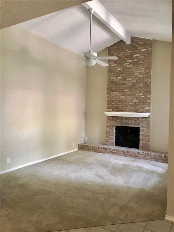 Empty room, Fireplace, Interior, Stone Walls