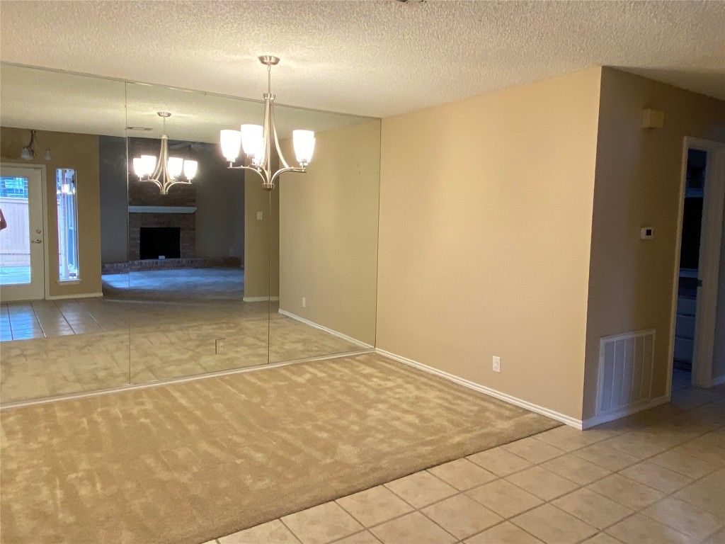 Empty room, Fireplace, Interior, Pendant Lights