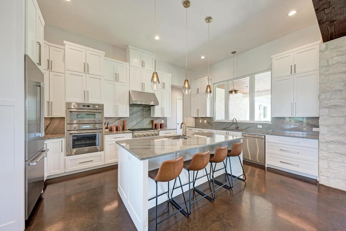 Interior, Kitchen, Pendant Lights, Recessed Lighting, Stainless Steel Appliances