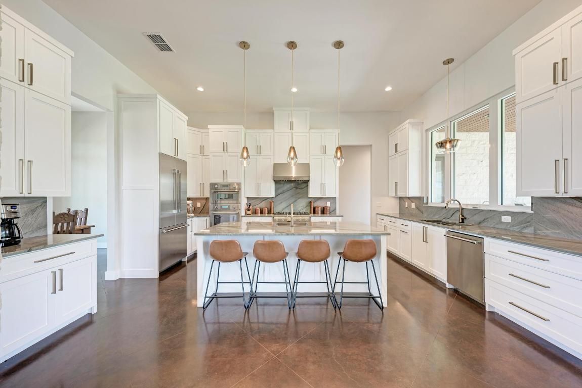 Interior, Kitchen, Pendant Lights, Recessed Lighting, Stainless Steel Appliances
