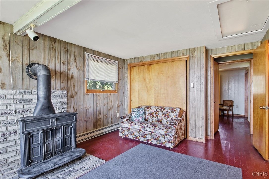 Fireplace, Interior, Wood Texture Flooring, Wooden Walls