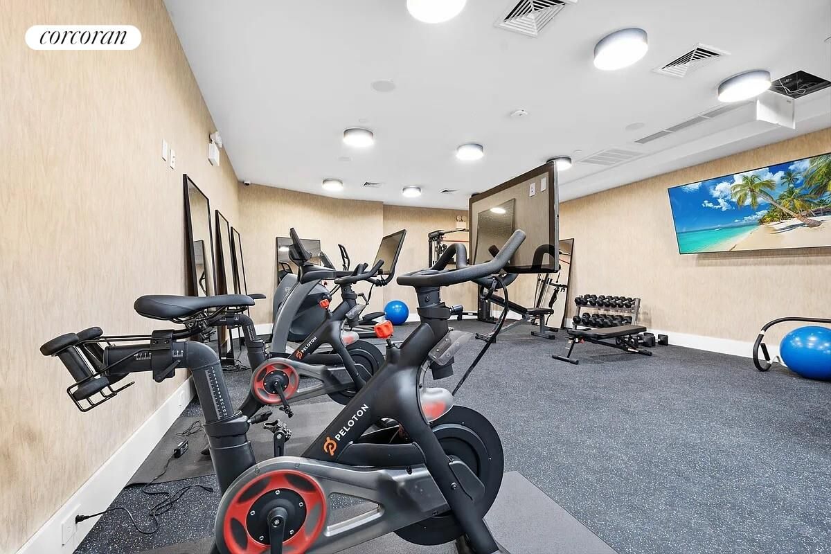 Fitness Equipment, Gym, Interior, Recessed Lighting
