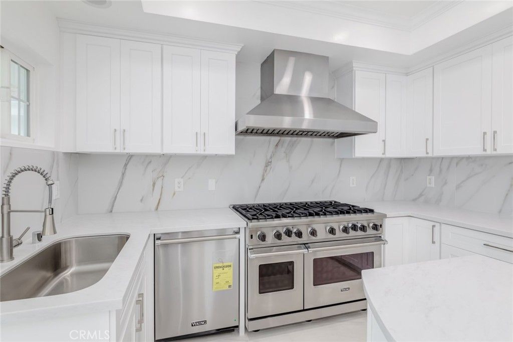 Interior, Kitchen, Marble Walls, Stainless Steel Appliances