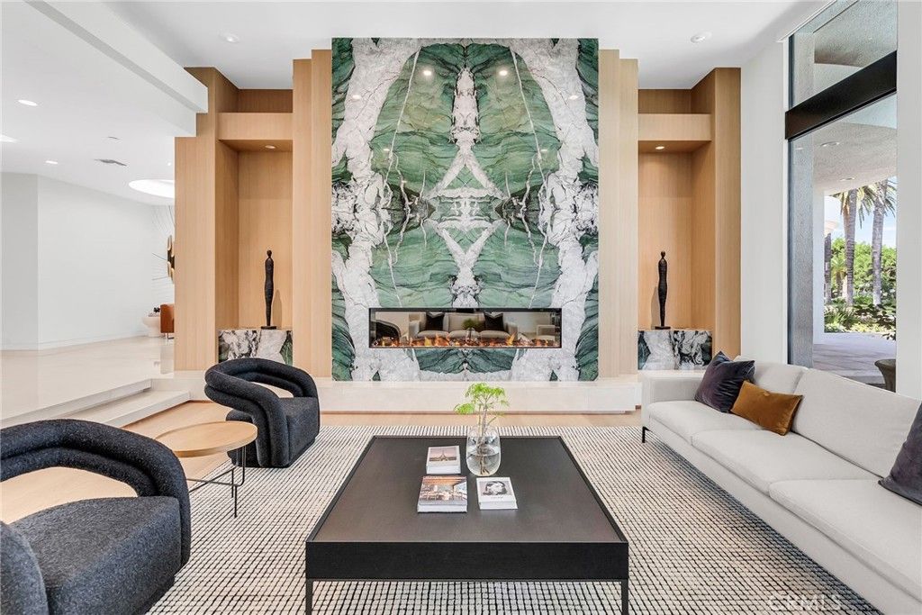 Fireplace, Interior, Living room, Recessed Lighting