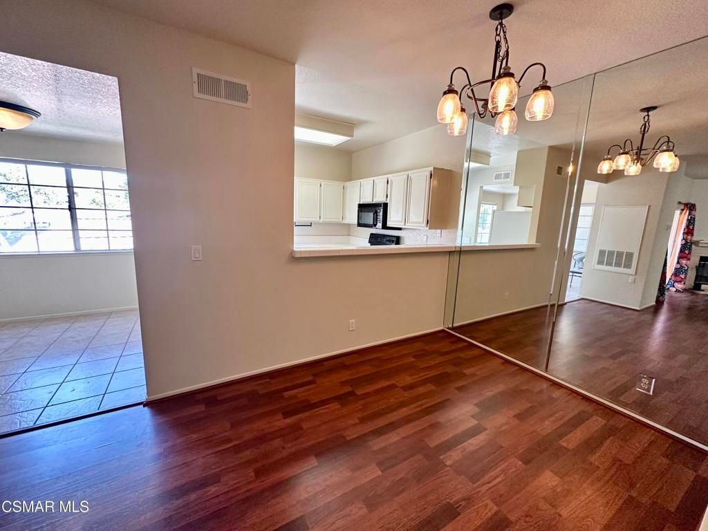 Interior, Kitchen, Pendant Lights, Wood Texture Flooring