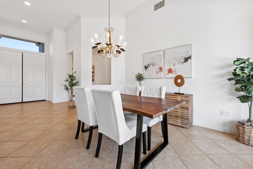 Chandelier, Dining room, Interior, Recessed Lighting
