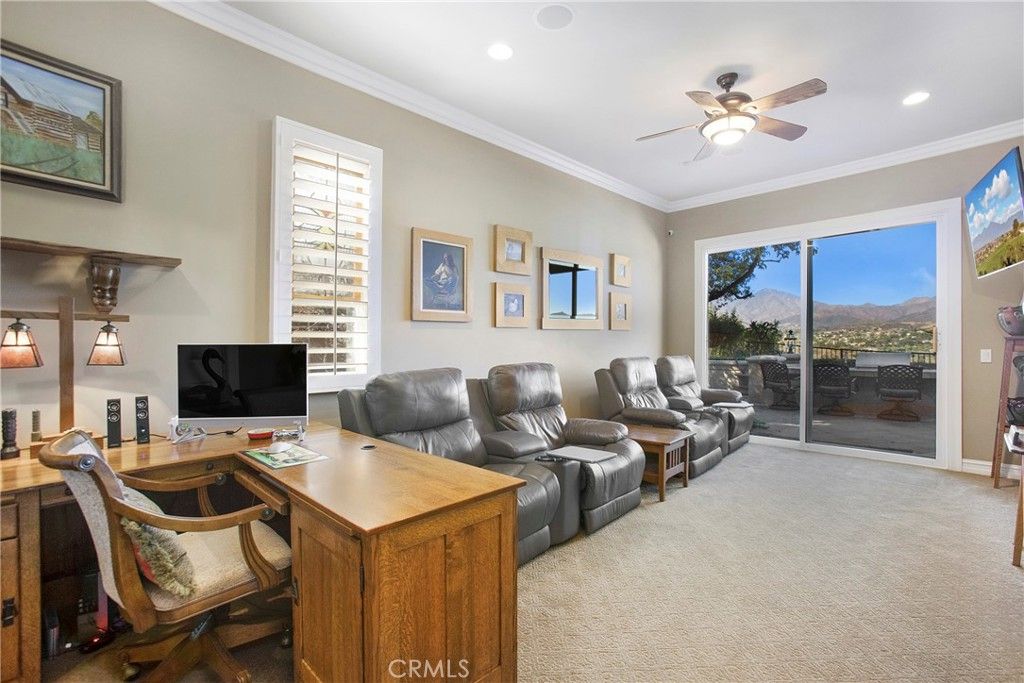 Home Theatre Room, Home Office, Interior, Recessed Lighting