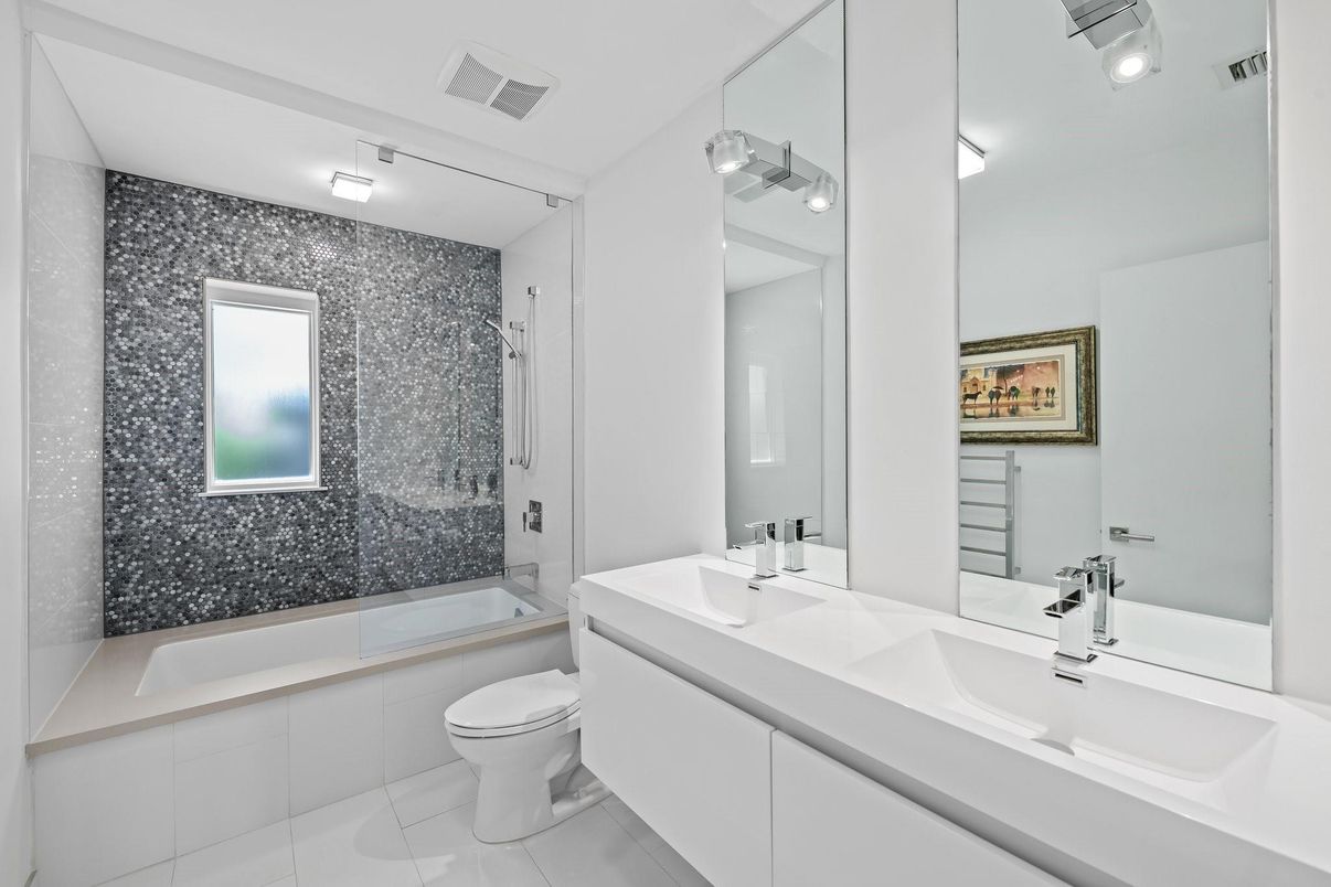Bathroom, Dual Sink Vanities, Glass Shower, Interior
