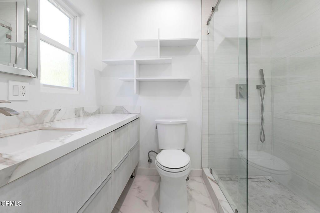 Bathroom, Glass Shower, Interior, Marble
