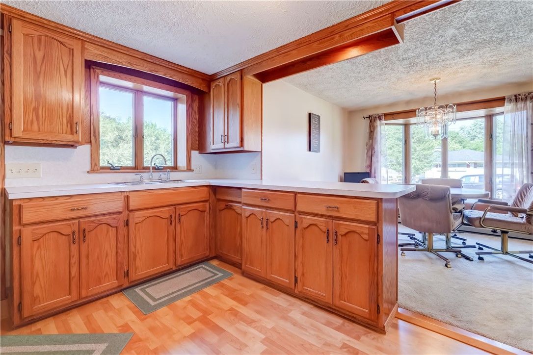 Chandelier, Home Office, Interior, Wood Texture Flooring