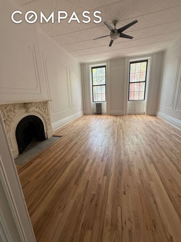 Empty room, Fireplace, Interior, Wood Texture Flooring