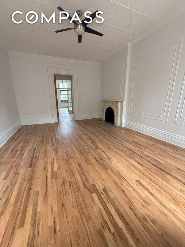 Empty room, Fireplace, Interior, Wood Texture Flooring