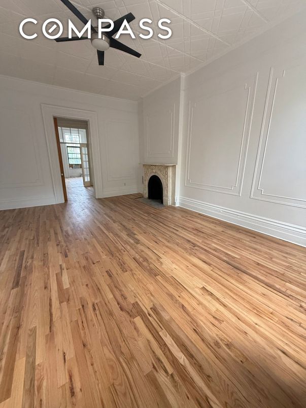 Empty room, Fireplace, Interior, Wood Texture Flooring