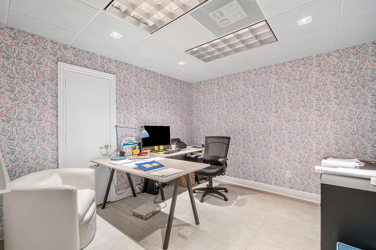Home Office, Interior, Recessed Lighting