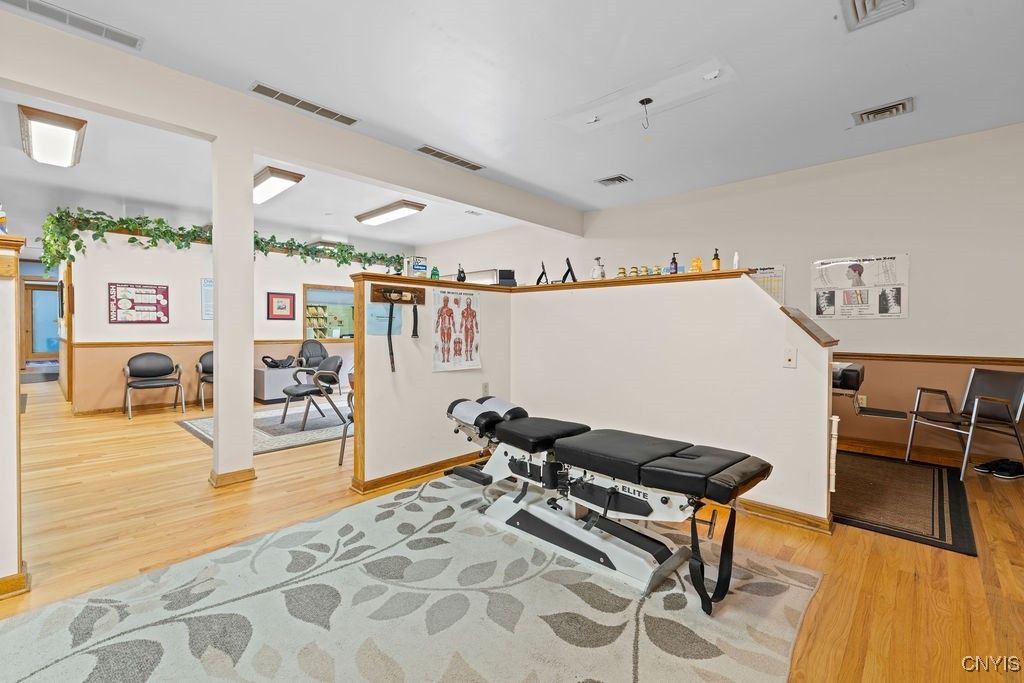 Fitness Equipment, Interior, Wood Texture Flooring